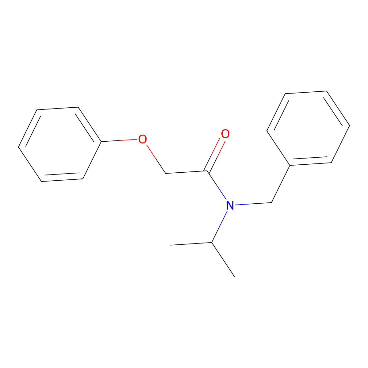 N-benzyl-N-isopropyl-2-phenoxyacetamide molecular structure, CAS 335204-09-6