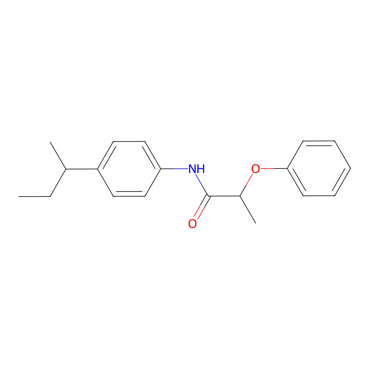 N-[4-(butan-2-yl)phenyl]-2-phenoxypropanamide molecular structure, CAS 335204-32-5
