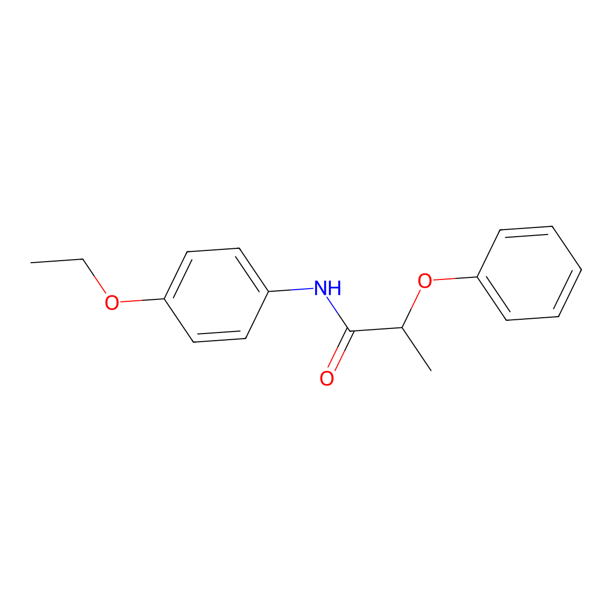 N-(4-ethoxyphenyl)-2-phenoxypropanamide molecular structure, CAS 335204-55-2