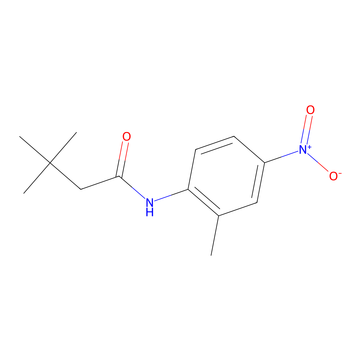 3,3-dimethyl-N-(2-methyl-4-nitrophenyl)butanamide molecular structure, CAS 335204-56-3