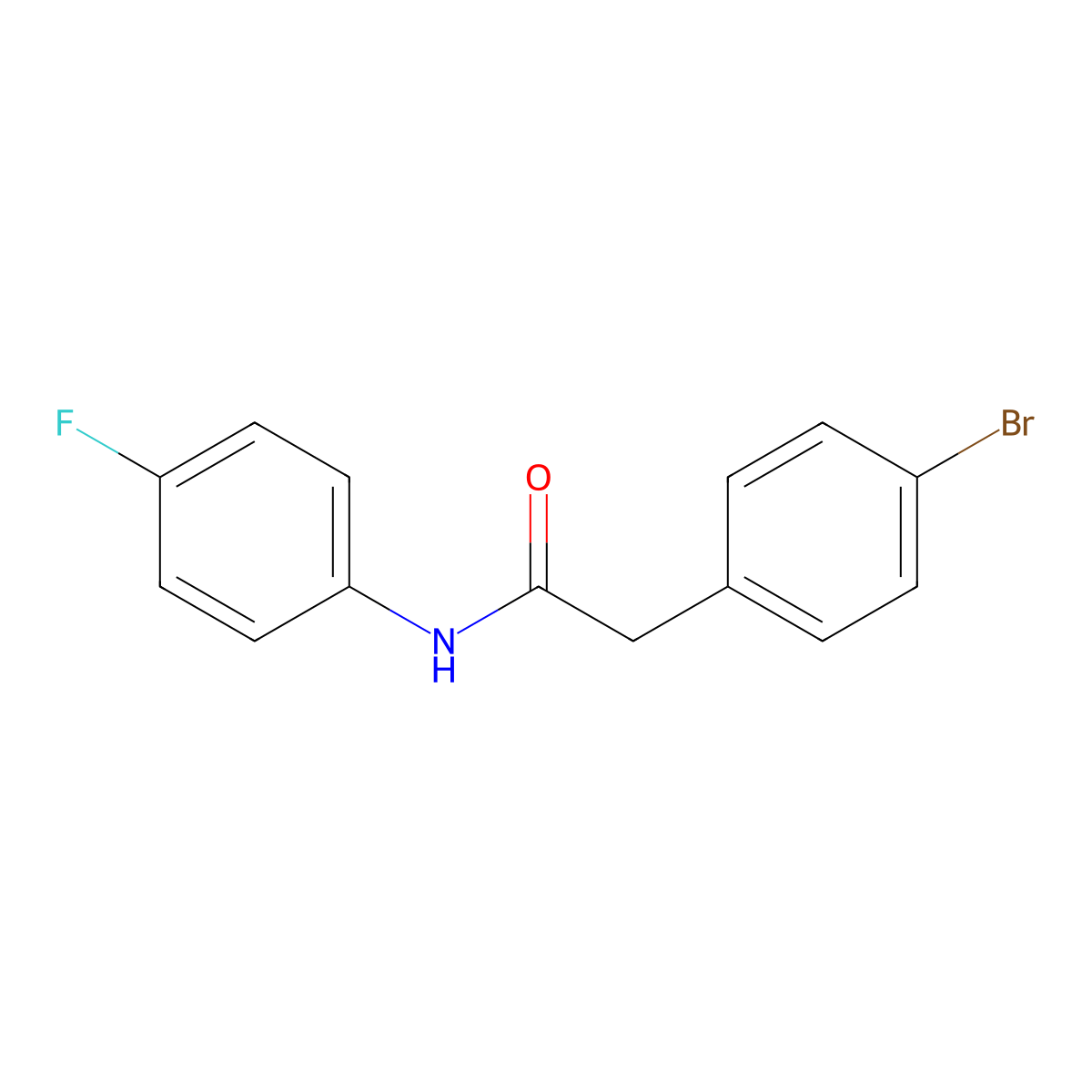 2-(4-bromophenyl)-N-(4-fluorophenyl)acetamide molecular structure, CAS 335204-66-5