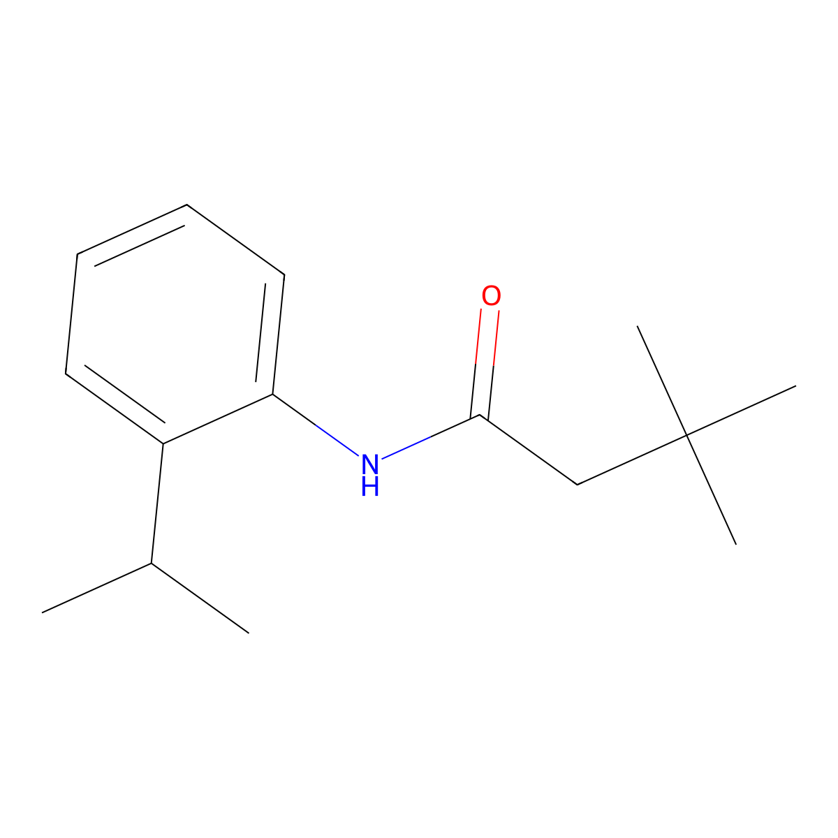 3,3-dimethyl-N-(2-propan-2-ylphenyl)butanamide molecular structure, CAS 335204-71-2