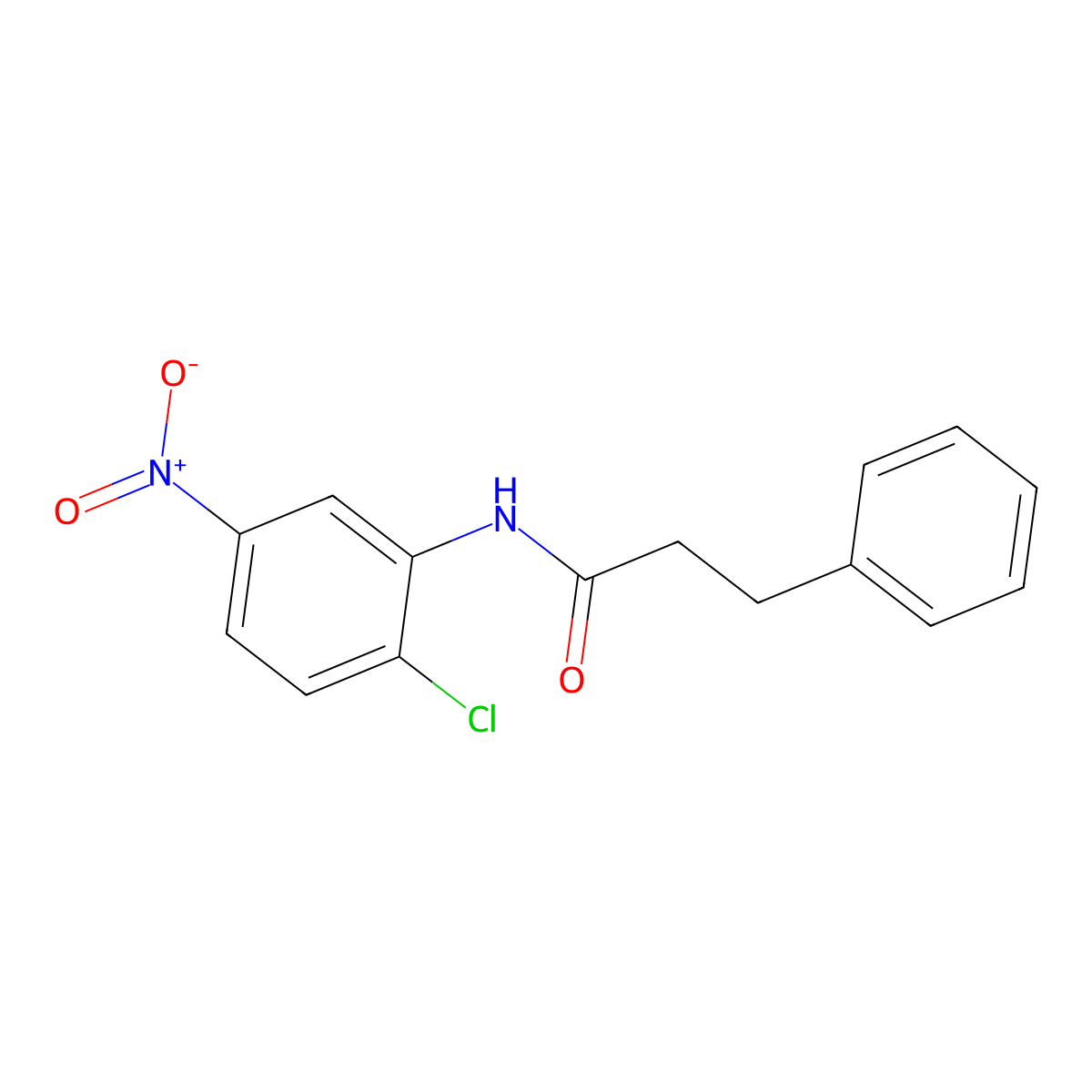 N-(2-chloro-5-nitrophenyl)-3-phenylpropanamide molecular structure, CAS 335204-75-6