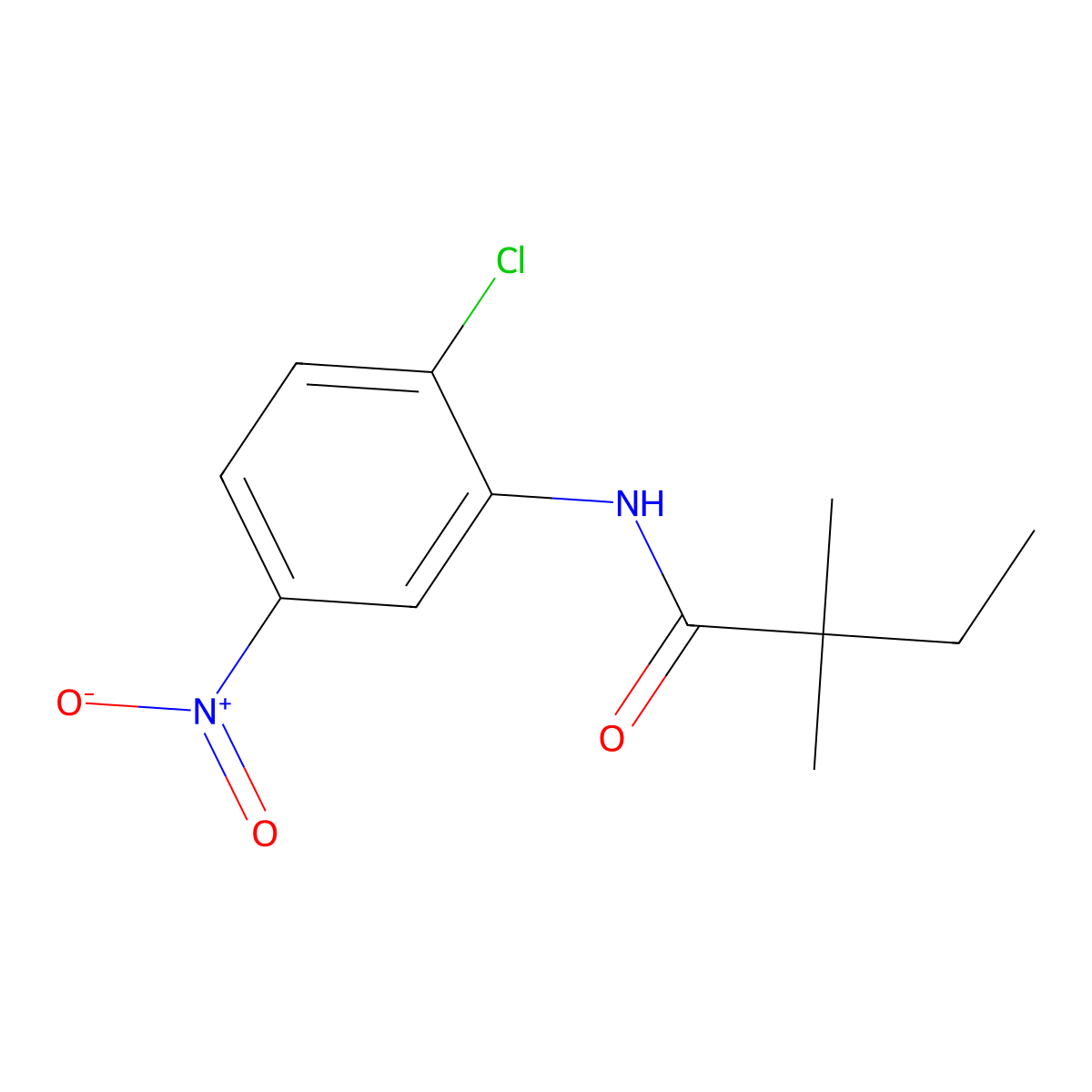 N-(2-chloro-5-nitrophenyl)-2,2-dimethylbutanamide molecular structure, CAS 335204-76-7