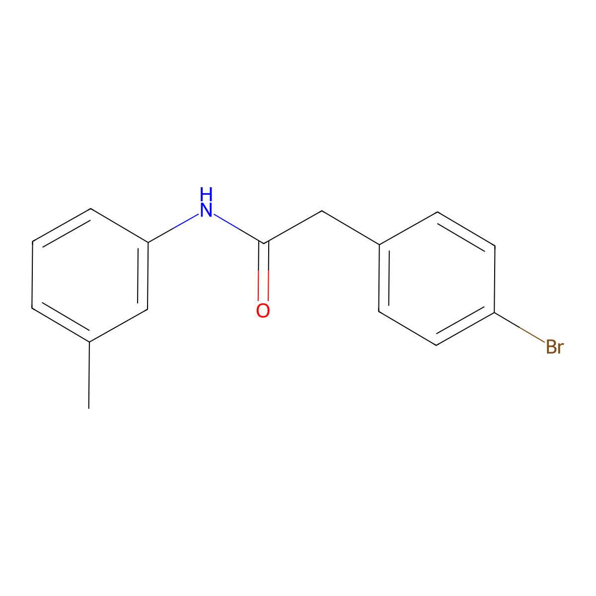 2-(4-bromophenyl)-N-(3-methylphenyl)acetamide molecular structure, CAS 335204-87-0