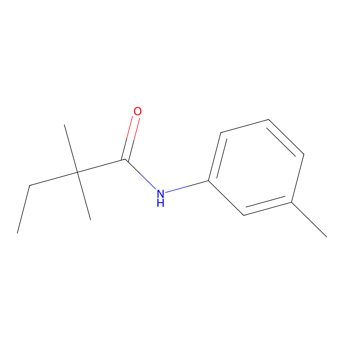 2,2-dimethyl-N-(3-methylphenyl)butanamide molecular structure, CAS 335204-88-1