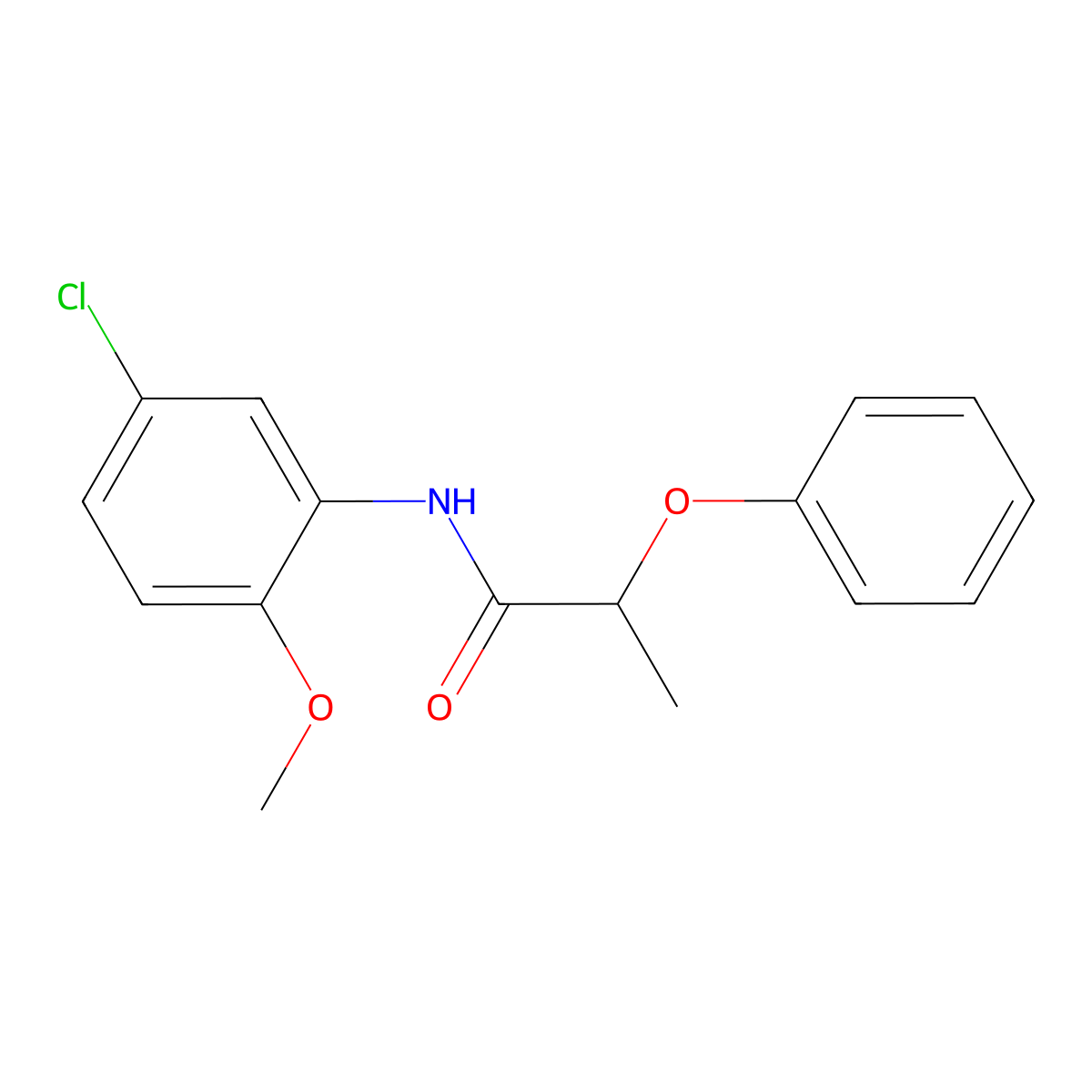 N-(5-chloro-2-methoxyphenyl)-2-phenoxypropanamide molecular structure, CAS 335204-95-0