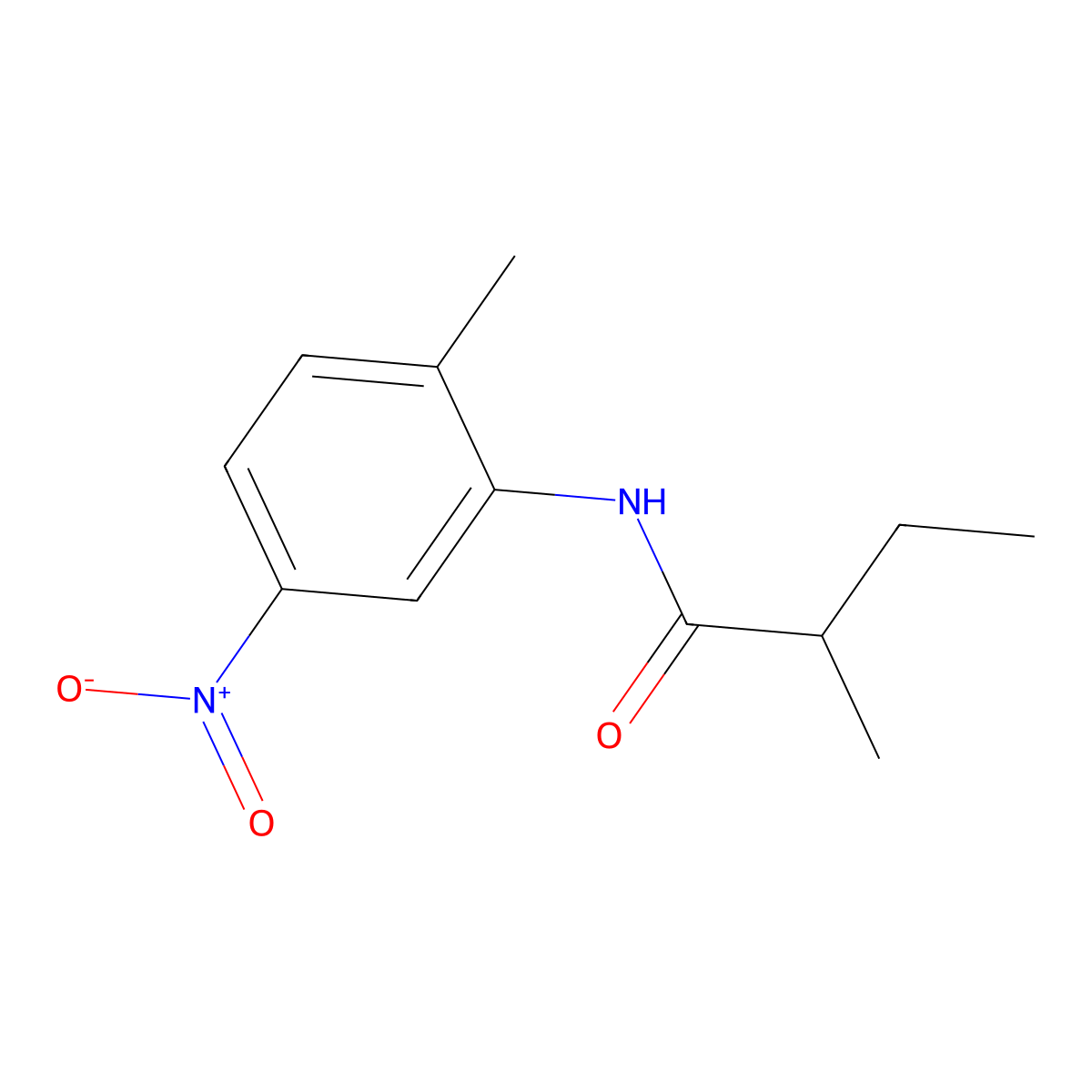 2-methyl-N-(2-methyl-5-nitrophenyl)butanamide molecular structure, CAS 335205-07-7