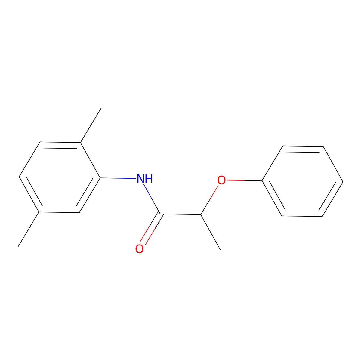 N-(2,5-dimethylphenyl)-2-phenoxypropanamide molecular structure, CAS 335205-15-7