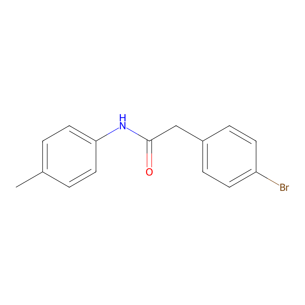 2-(4-bromophenyl)-N-(4-methylphenyl)acetamide molecular structure, CAS 335205-31-7