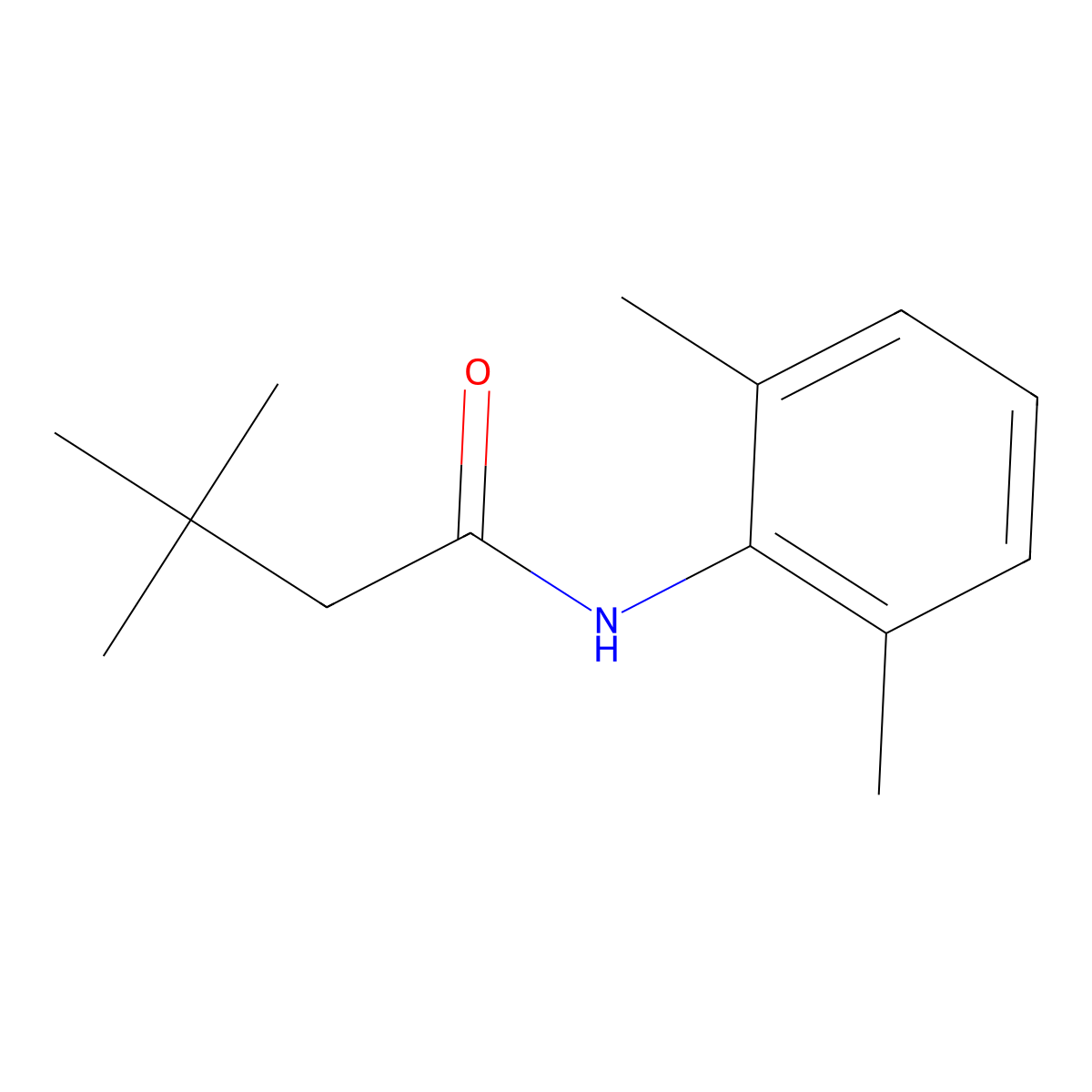 N-(2,6-dimethylphenyl)-3,3-dimethylbutanamide molecular structure, CAS 335205-38-4
