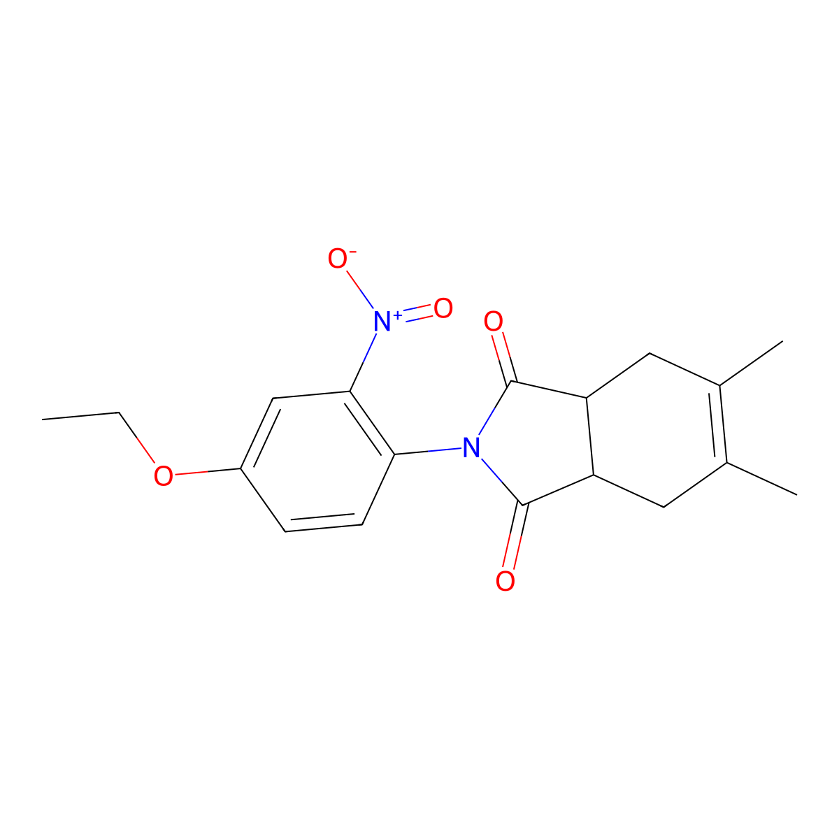 2-(4-Ethoxy-2-nitrophenyl)-5,6-dimethyl-3a,4,7,7a-tetrahydroisoindole-1,3-dione molecular structure, CAS 335205-60-2