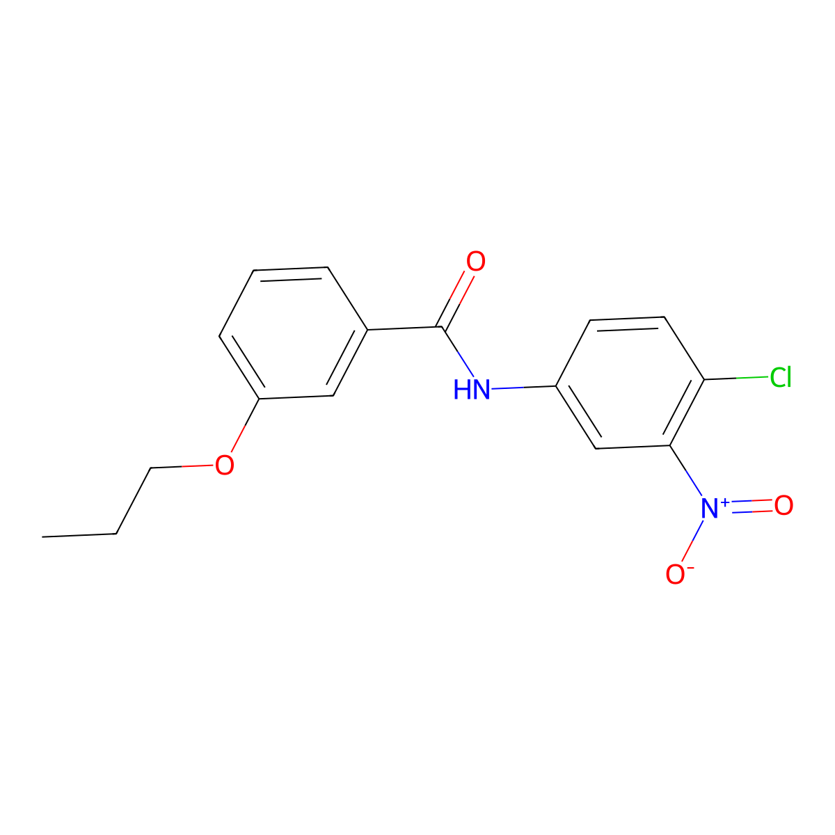 N-(4-chloro-3-nitrophenyl)-3-propoxybenzamide molecular structure, CAS 335205-64-6