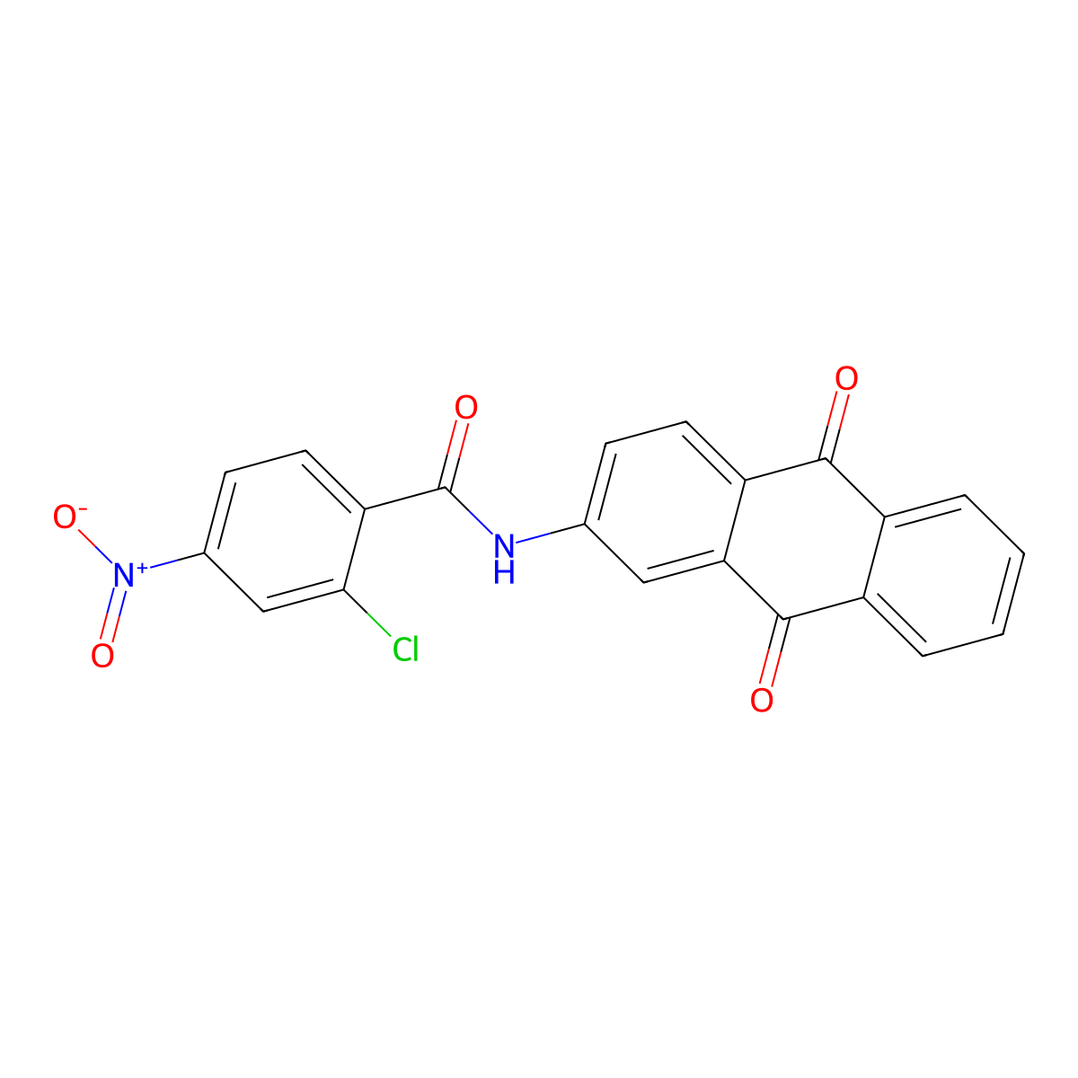 2-chloro-N-(9,10-dioxoanthracen-2-yl)-4-nitrobenzamide molecular structure, CAS 335205-67-9