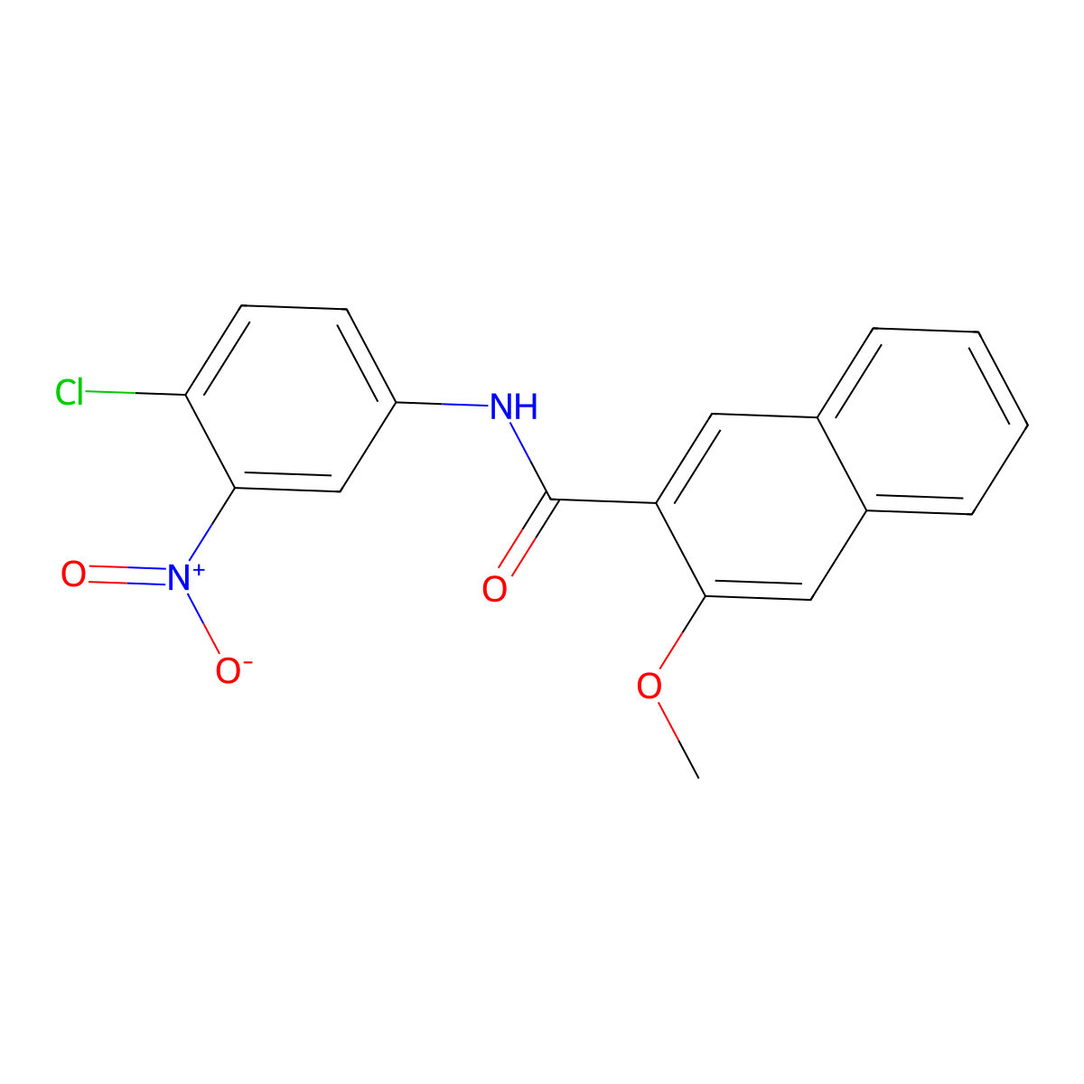 N-(4-chloro-3-nitrophenyl)-3-methoxynaphthalene-2-carboxamide molecular structure, CAS 335205-68-0