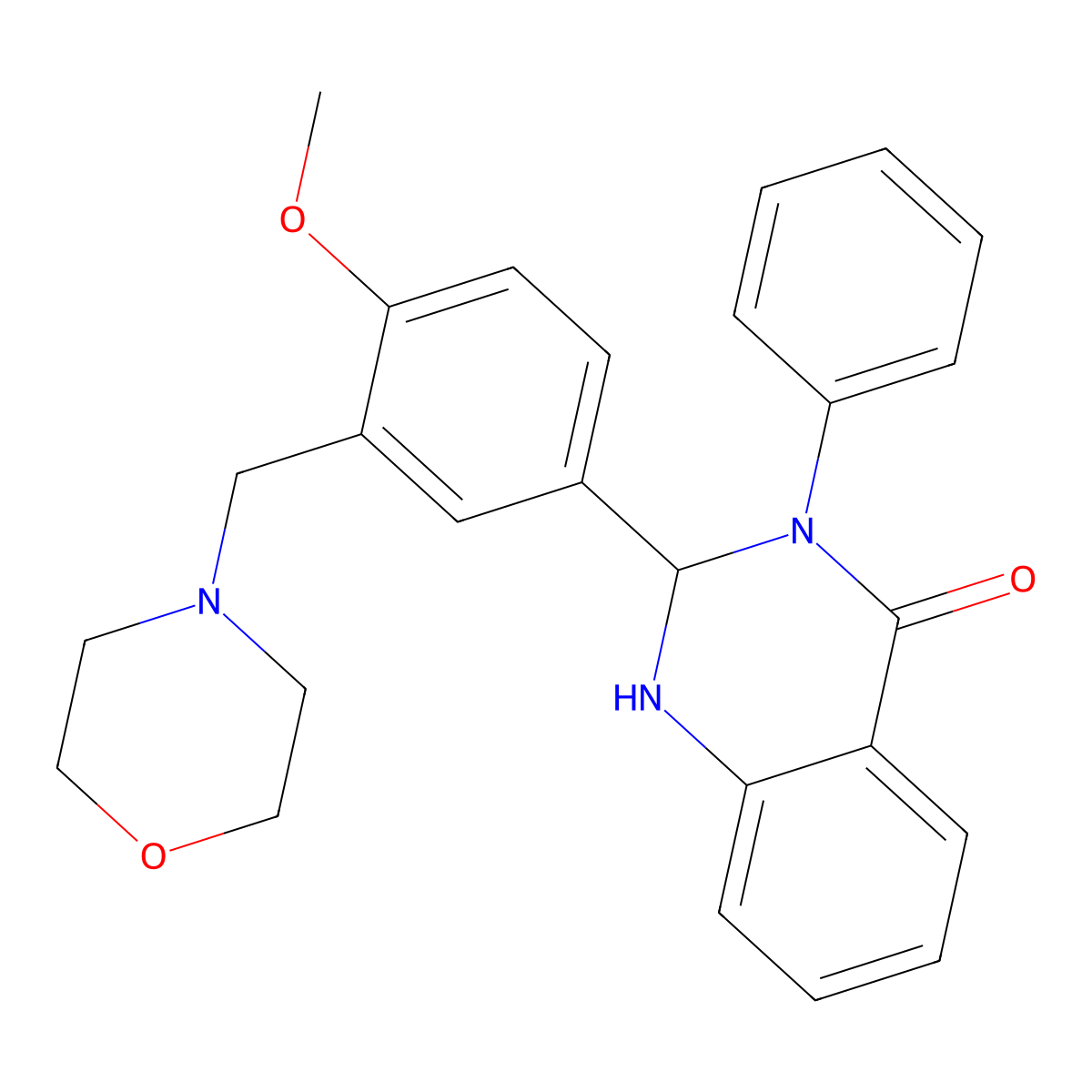 2-[4-Methoxy-3-(morpholin-4-ylmethyl)phenyl]-3-phenyl-1,2-dihydroquinazolin-4-one molecular structure, CAS 335206-47-8