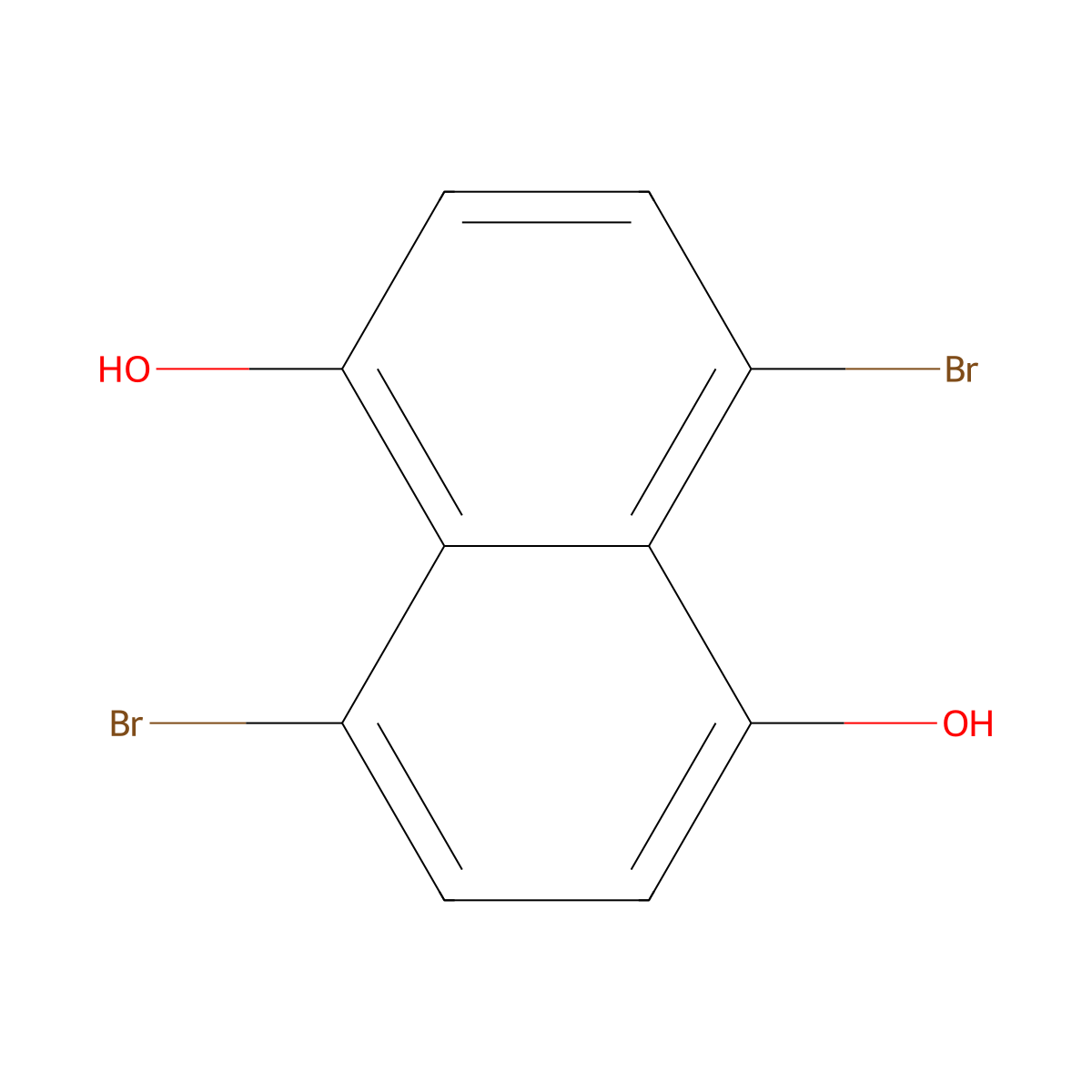 4,8-Dibromonaphthalene-1,5-diol molecular structure, CAS 335206-50-3