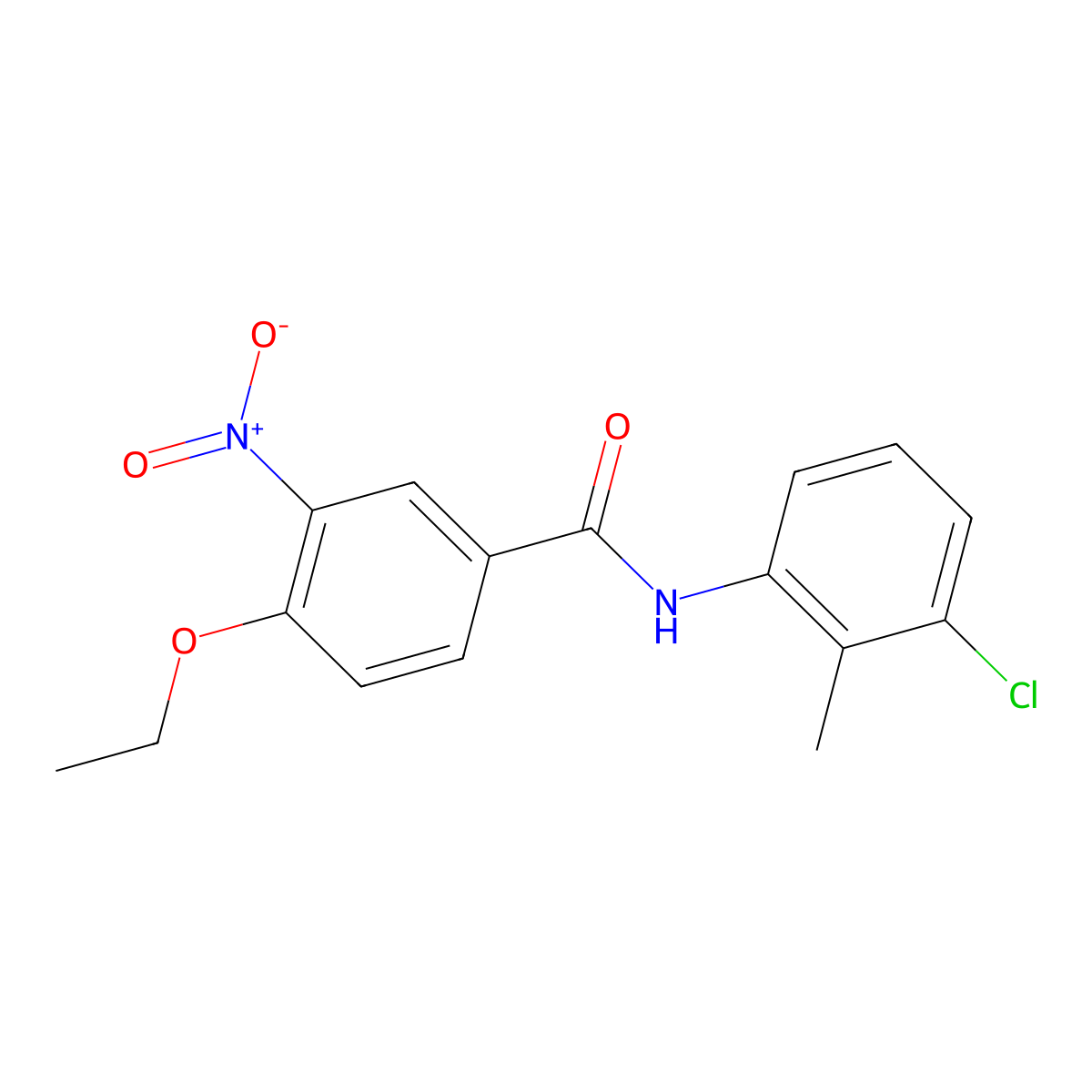 N-(3-chloro-2-methylphenyl)-4-ethoxy-3-nitrobenzamide molecular structure, CAS 335206-58-1