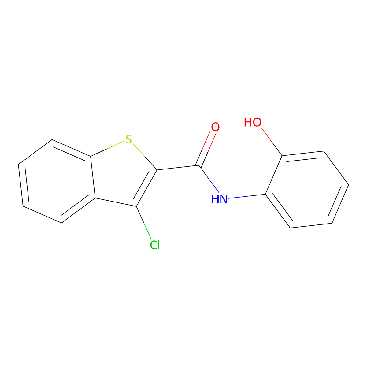3-chloro-N-(2-hydroxyphenyl)-1-benzothiophene-2-carboxamide molecular structure, CAS 335206-97-8