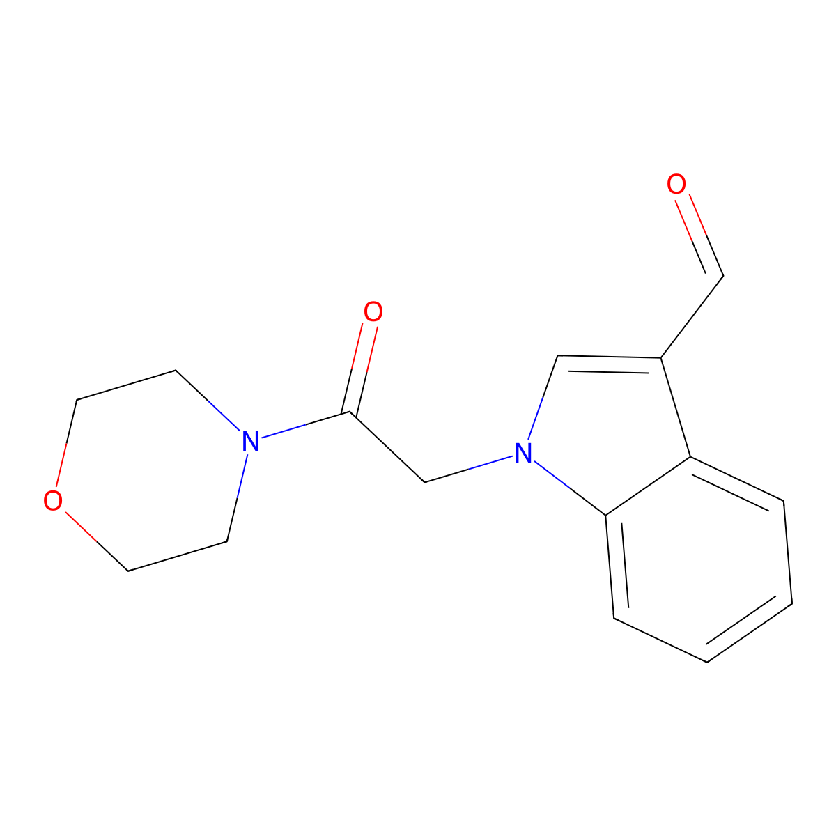 1-(2-Morpholin-4-yl-2-oxo-ethyl)-1H-indole-3-carbaldehyde molecular structure, CAS 335207-46-0