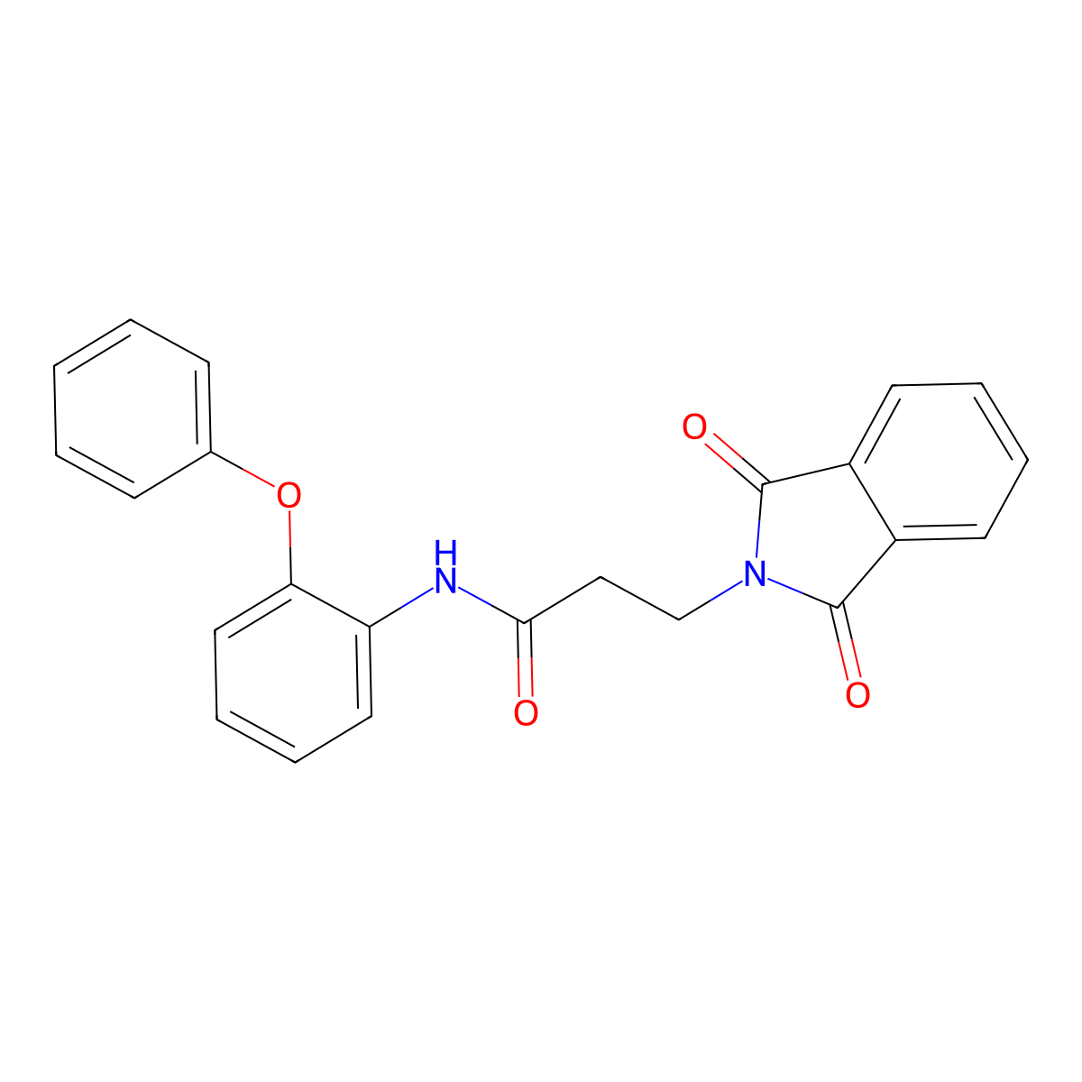 3-(1,3-Dioxo-1,3-dihydro-isoindol-2-yl)-N-(2-phenoxy-phenyl)-propionamide molecular structure, CAS 335207-98-2