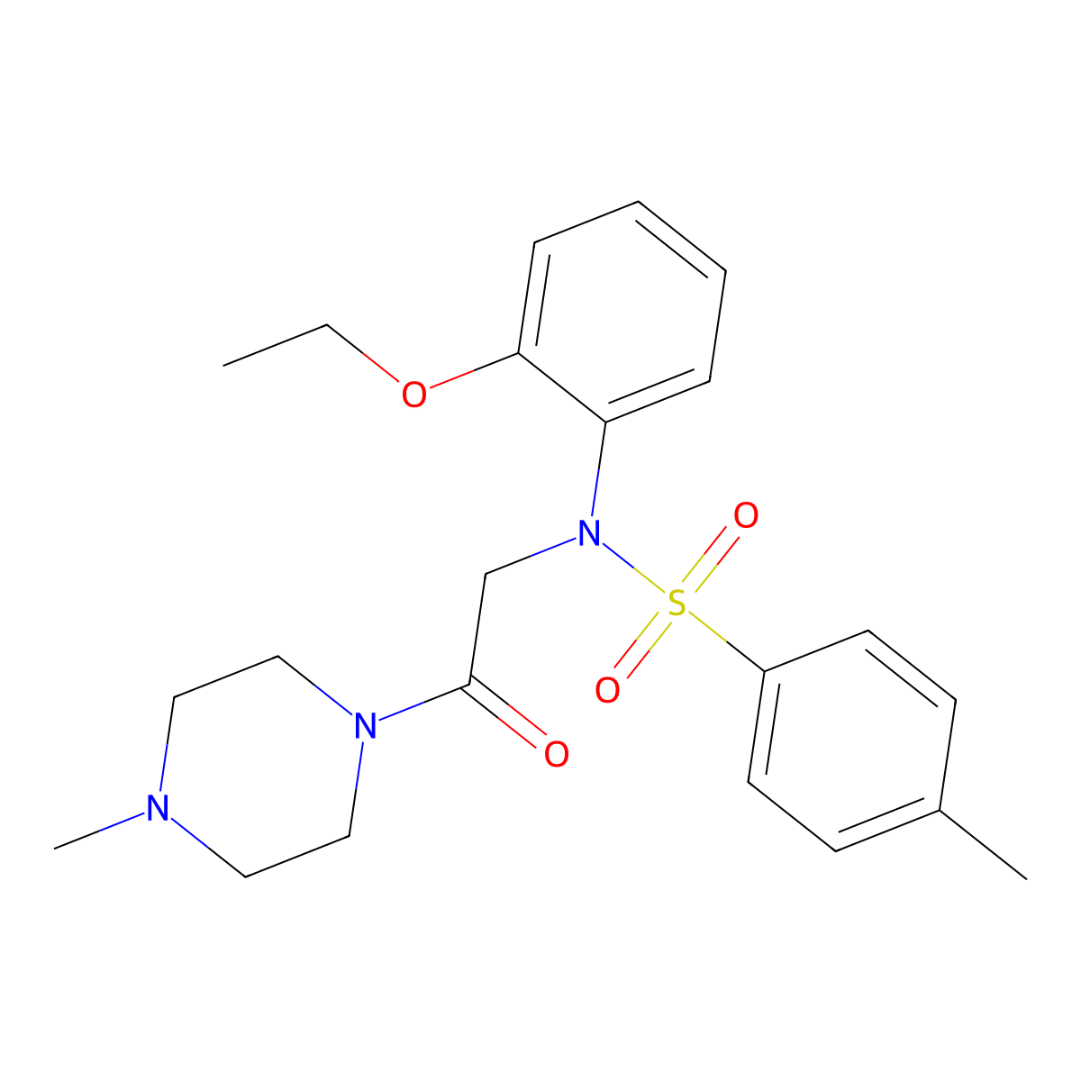 N-(2-ethoxyphenyl)-4-methyl-N-[2-(4-methylpiperazin-1-yl)-2-oxoethyl]benzenesulfonamide molecular structure, CAS 335208-39-4