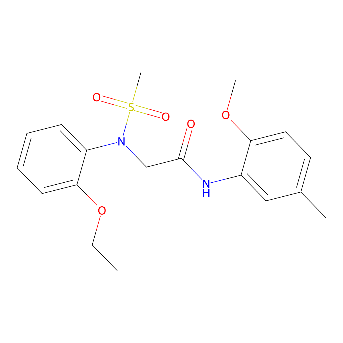 2-[2-ethoxy(methylsulfonyl)anilino]-N-(2-methoxy-5-methylphenyl)acetamide molecular structure, CAS 335208-56-5