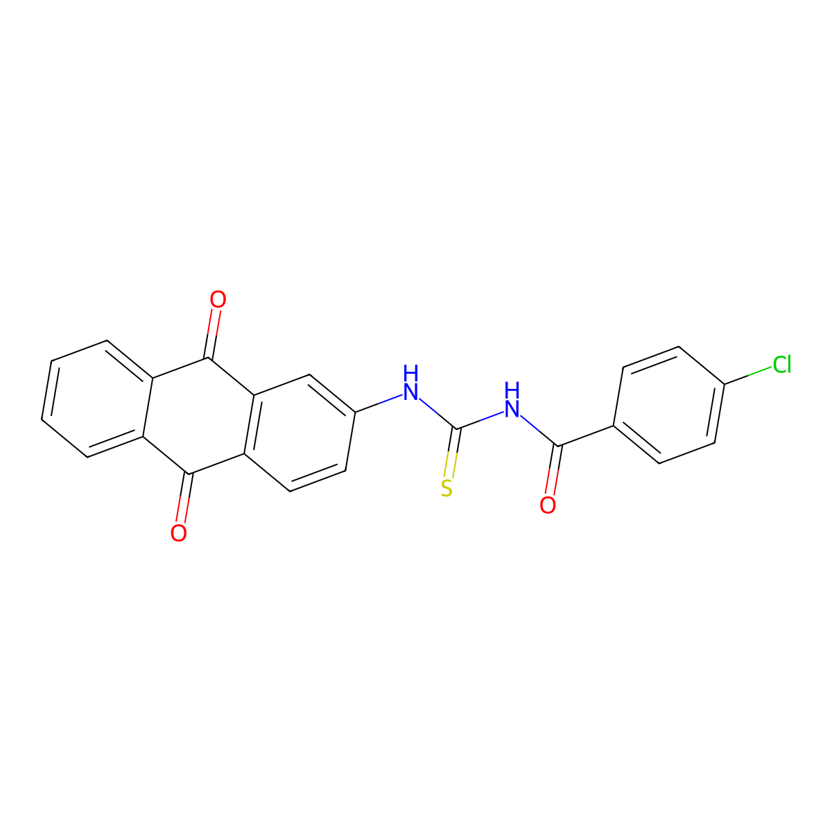 4-chloro-N-[(9,10-dioxoanthracen-2-yl)carbamothioyl]benzamide molecular structure, CAS 335208-95-2