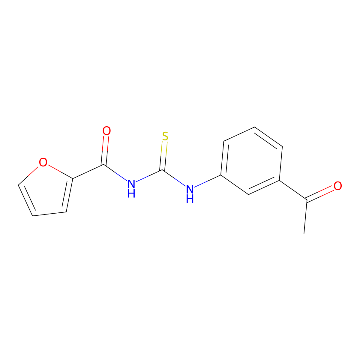 N-[(3-acetylphenyl)carbamothioyl]furan-2-carboxamide molecular structure, CAS 335208-98-5