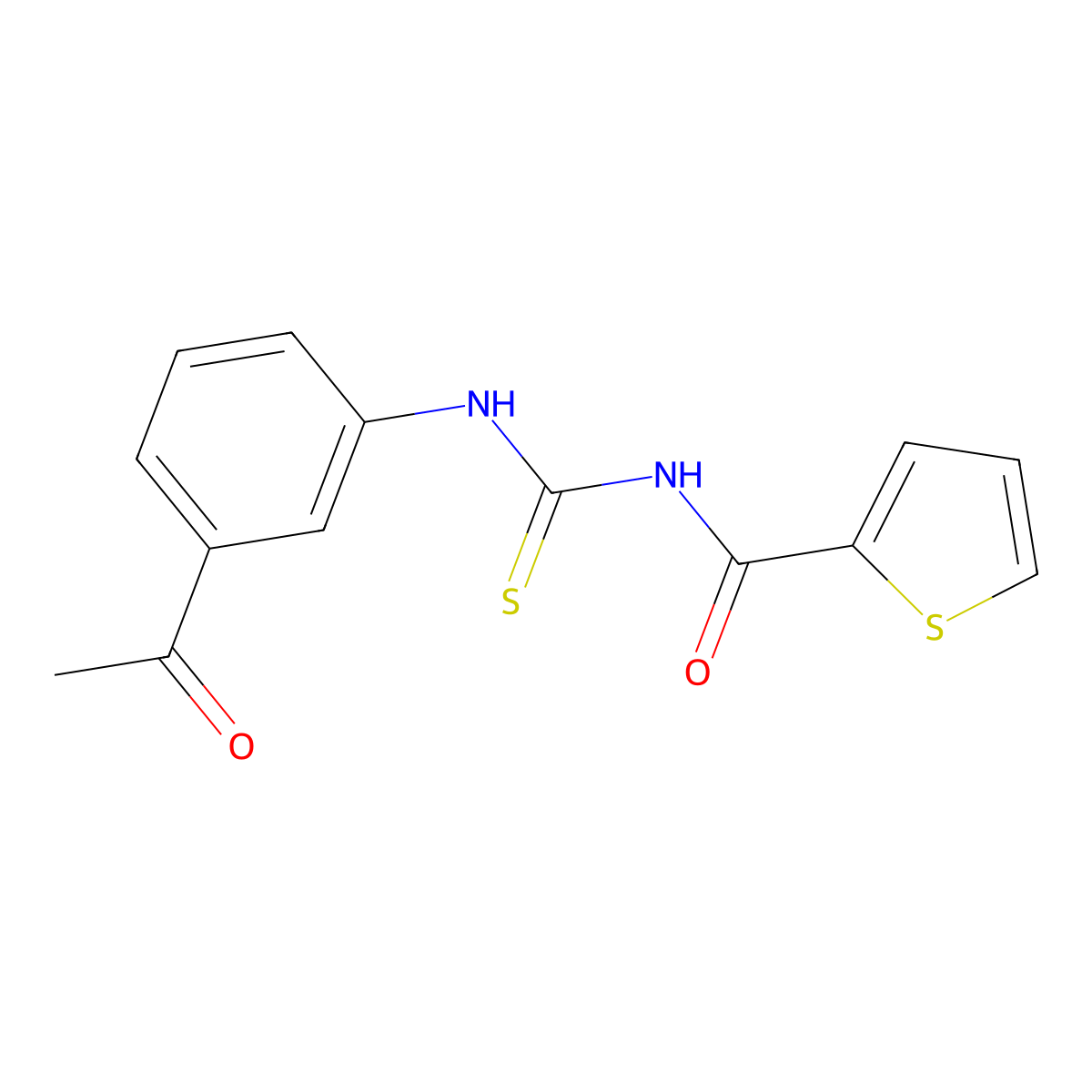 N-[(3-acetylphenyl)carbamothioyl]thiophene-2-carboxamide molecular structure, CAS 335209-05-7