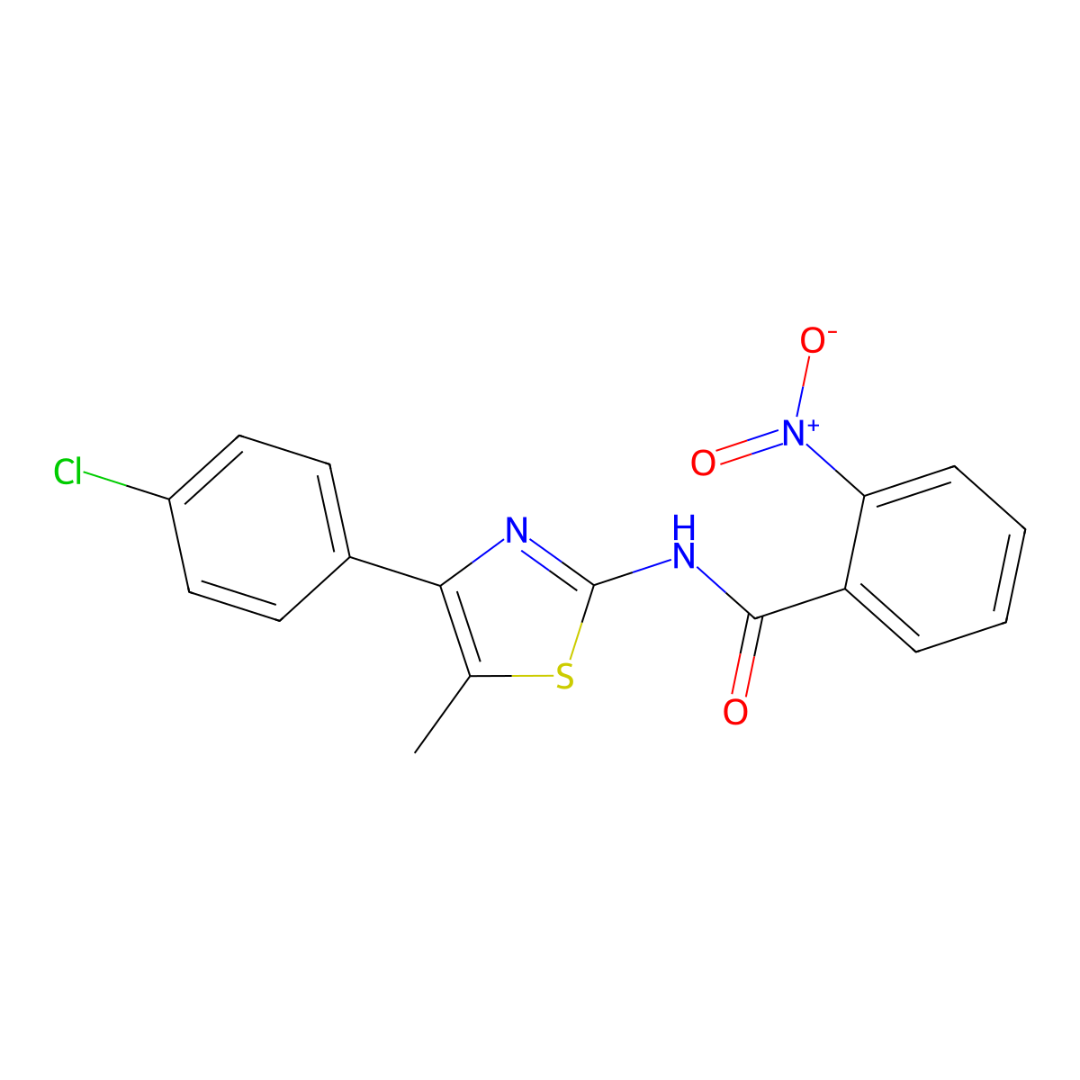 N-[4-(4-chlorophenyl)-5-methyl-1,3-thiazol-2-yl]-2-nitrobenzamide molecular structure, CAS 335209-51-3