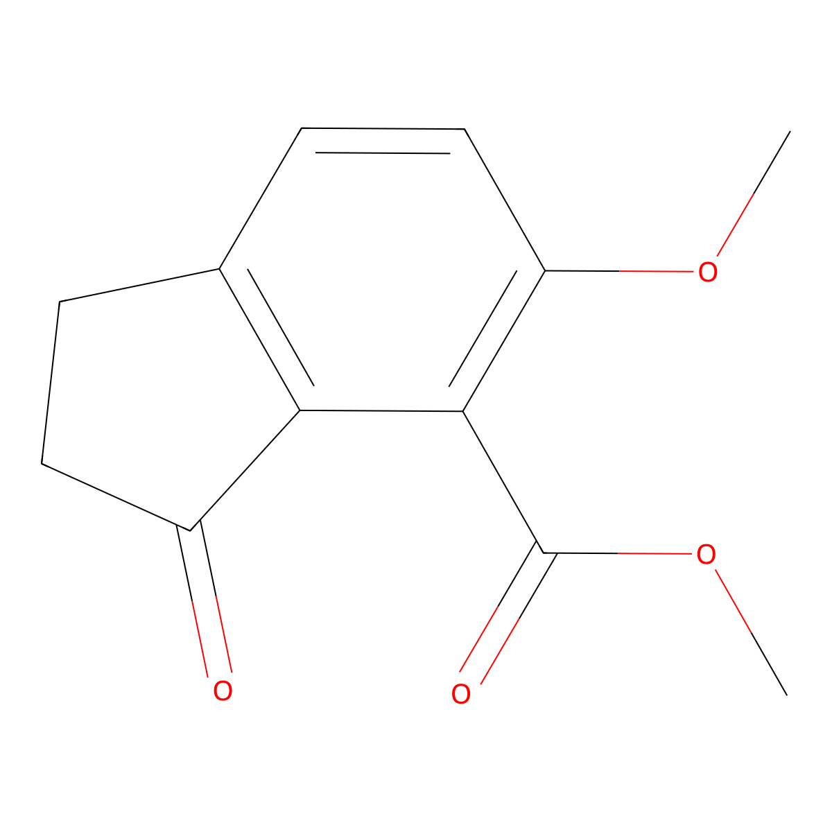 Methyl 5-methoxy-3-oxo-2,3-dihydro-1H-indene-4-carboxylate molecular structure, CAS 33521-63-0