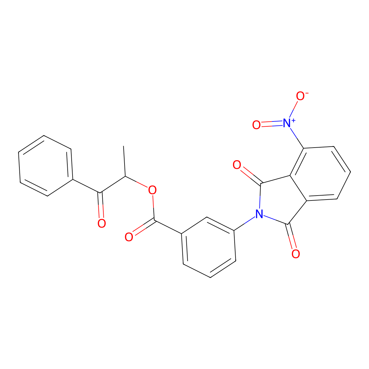 (1-Oxo-1-phenylpropan-2-yl) 3-(4-nitro-1,3-dioxoisoindol-2-yl)benzoate molecular structure, CAS 335211-01-3