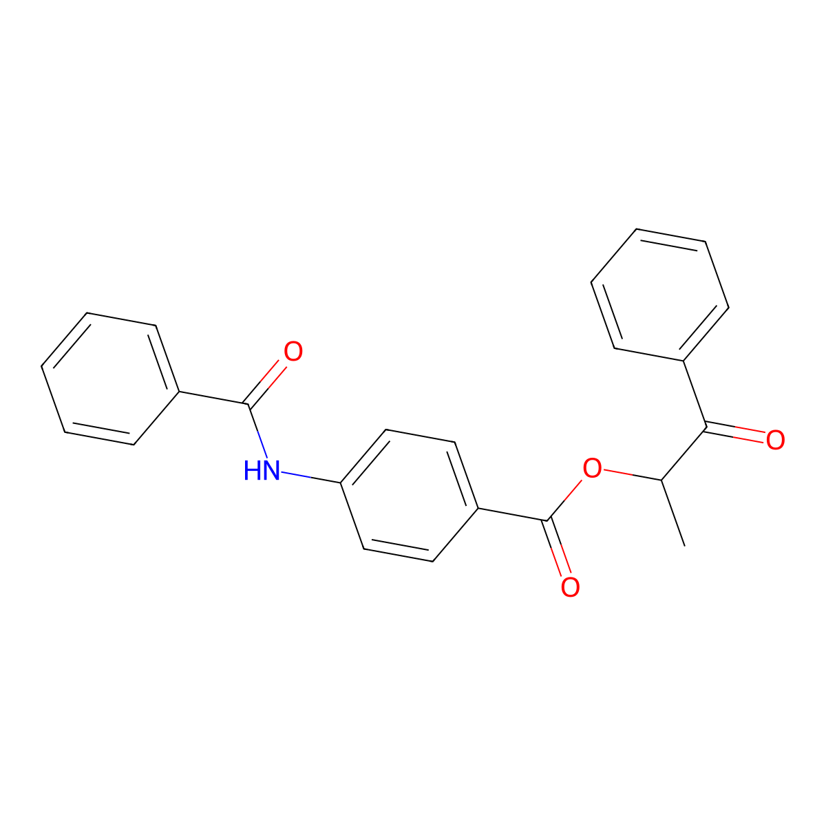 (1-Oxo-1-phenylpropan-2-yl) 4-benzamidobenzoate molecular structure, CAS 335211-04-6