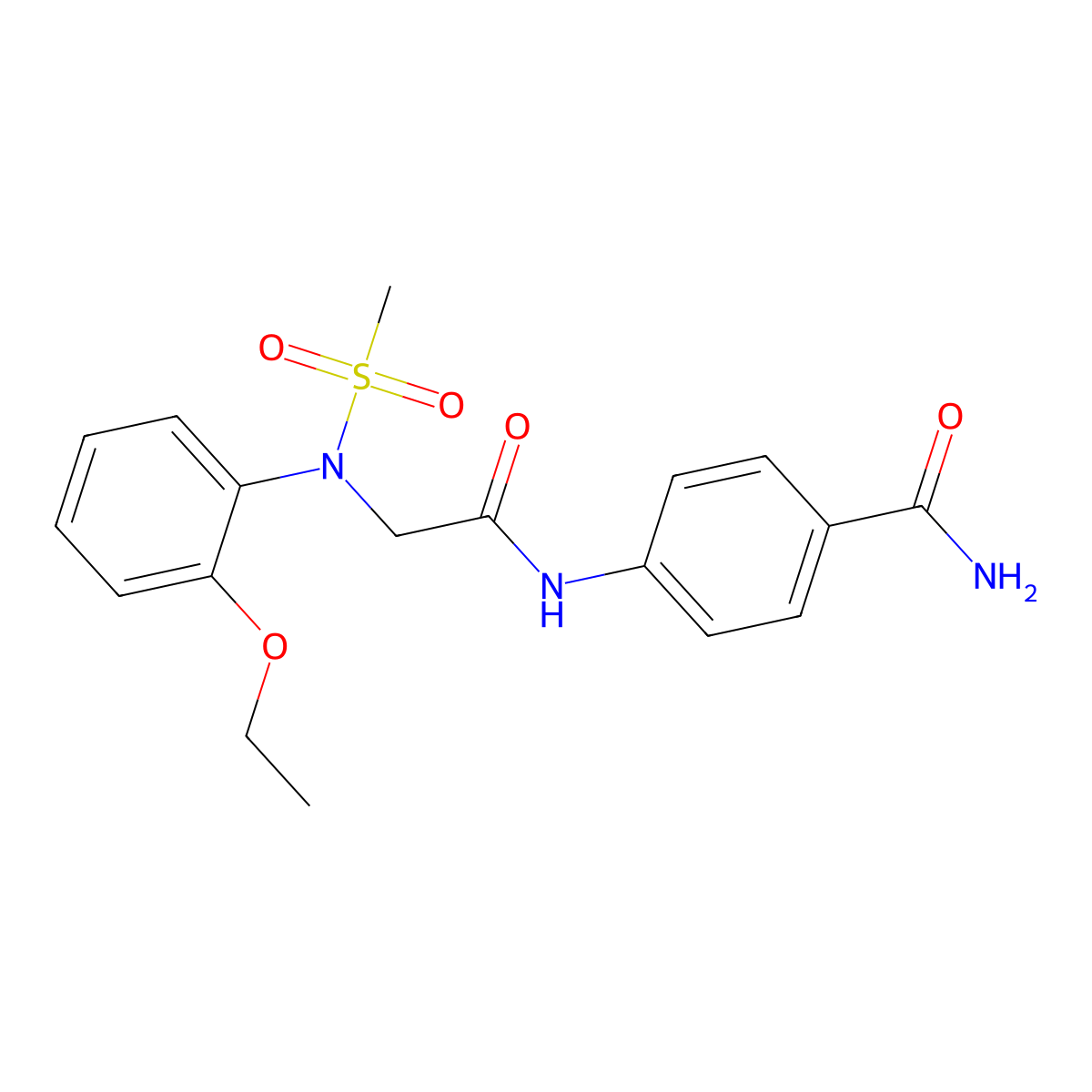 4-({[2-Ethoxy(methylsulfonyl)anilino]acetyl}amino)benzamide molecular structure, CAS 335211-50-2