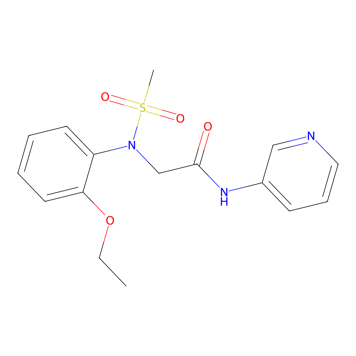 2-(2-ethoxy-N-methylsulfonylanilino)-N-pyridin-3-ylacetamide molecular structure, CAS 335211-85-3