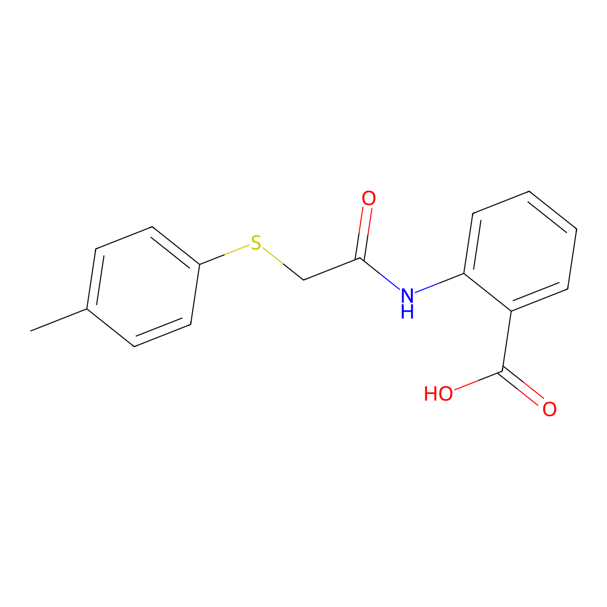 2-(2-p-Tolylsulfanyl-acetylamino)-benzoic acid molecular structure, CAS 335211-96-6