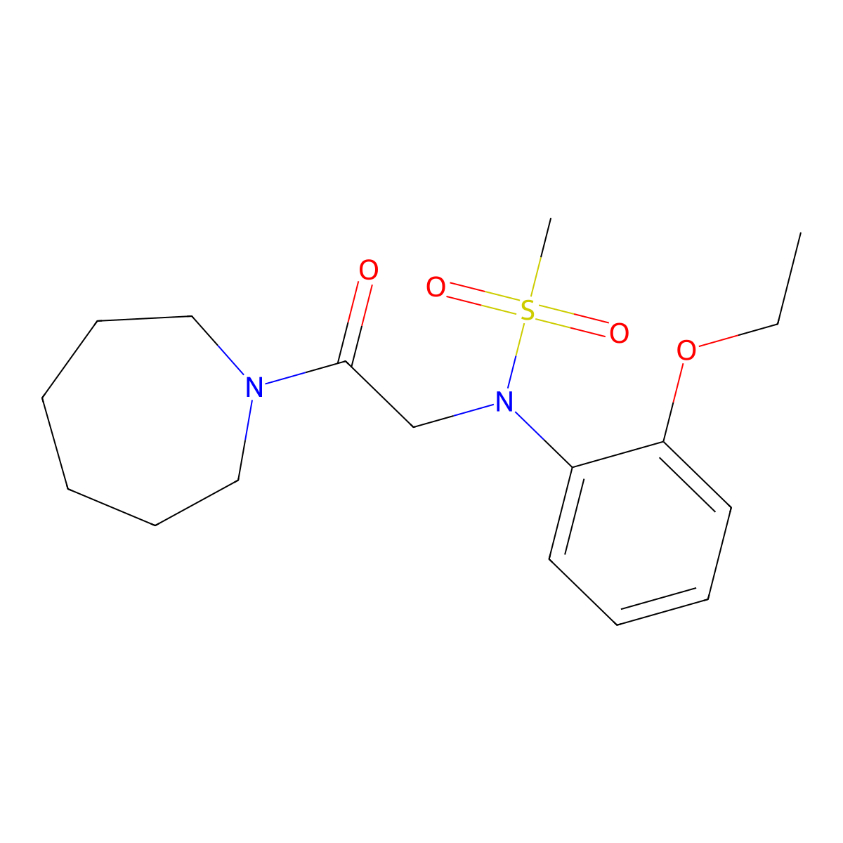 N-[2-(azepan-1-yl)-2-oxoethyl]-N-(2-ethoxyphenyl)methanesulfonamide molecular structure, CAS 335212-13-0