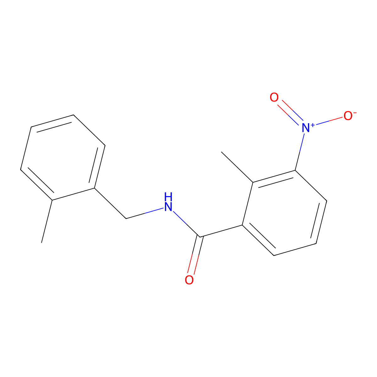 2-methyl-N-(2-methylbenzyl)-3-nitrobenzamide molecular structure, CAS 335212-24-3