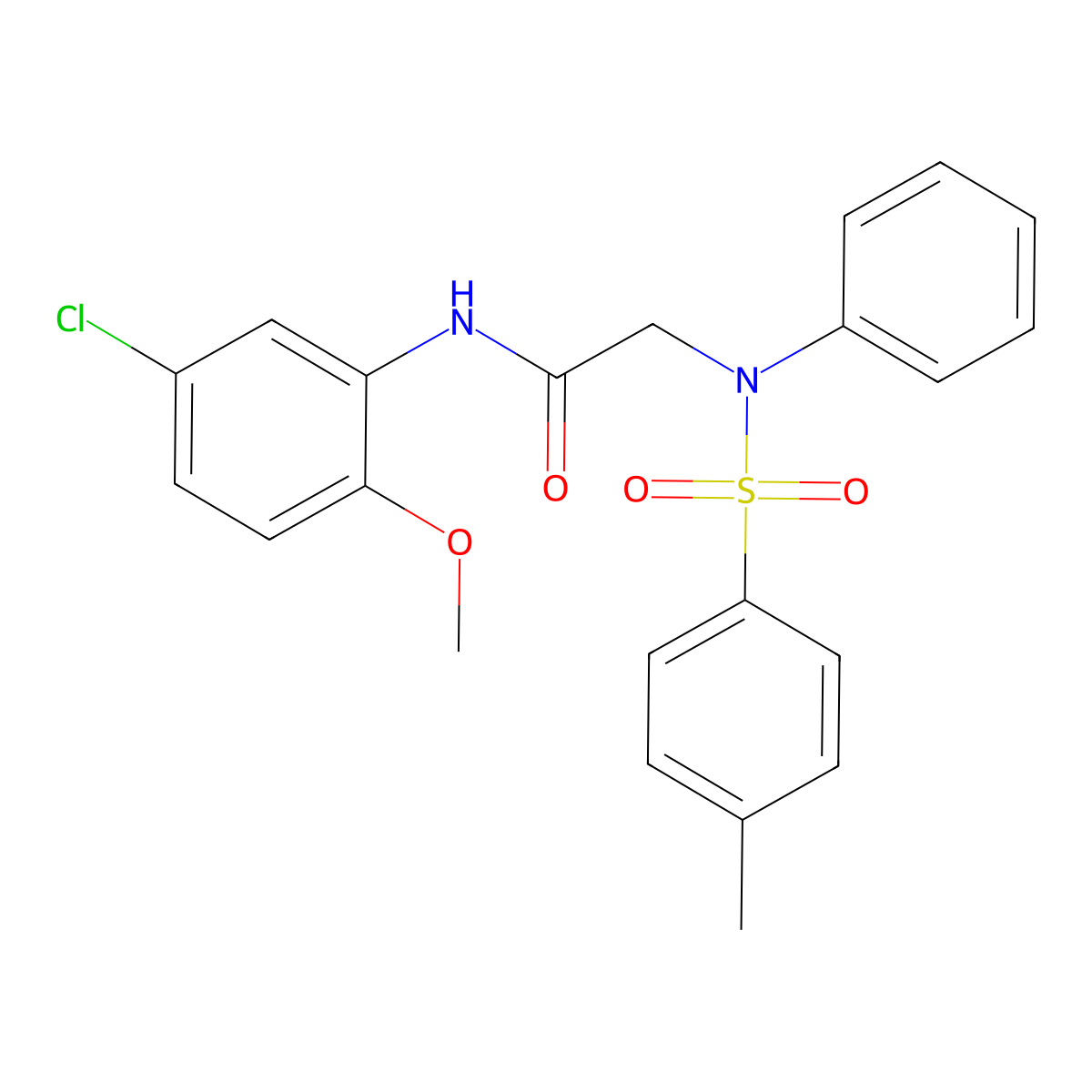 N-(5-chloro-2-methoxyphenyl)-2-{[(4-methylphenyl)sulfonyl]anilino}acetamide molecular structure, CAS 335212-36-7