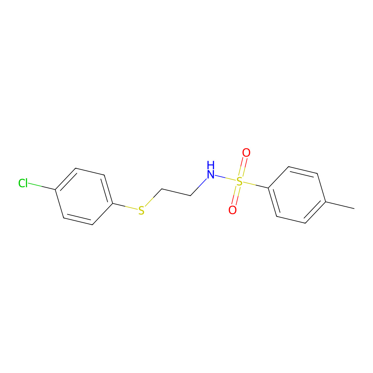 N-[2-(4-chlorophenyl)sulfanylethyl]-4-methylbenzenesulfonamide molecular structure, CAS 335212-40-3