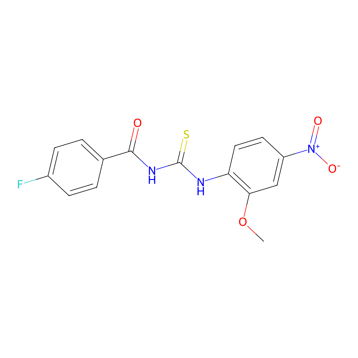 4-fluoro-N-[(2-methoxy-4-nitrophenyl)carbamothioyl]benzamide molecular structure, CAS 335212-89-0