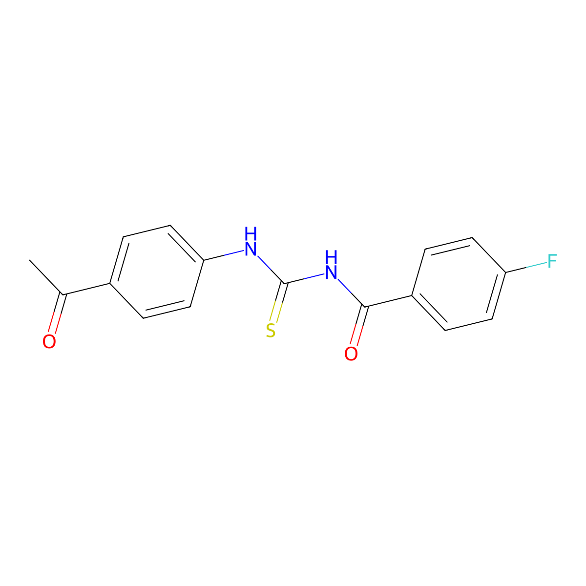 N-[(4-acetylphenyl)carbamothioyl]-4-fluorobenzamide molecular structure, CAS 335212-92-5