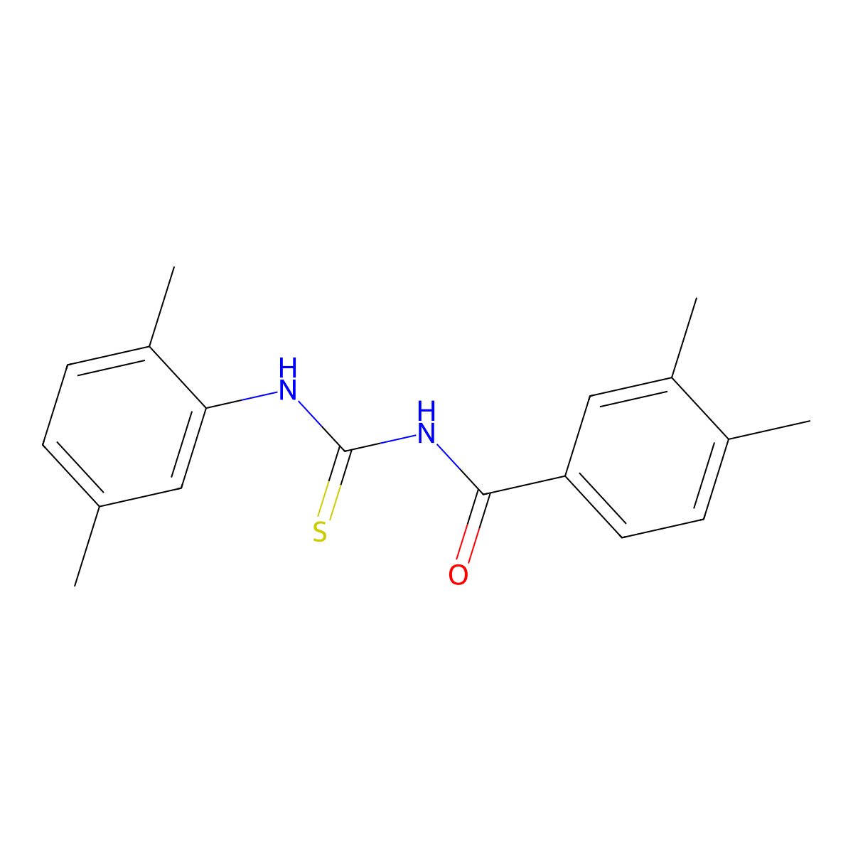 N-[(2,5-dimethylphenyl)carbamothioyl]-3,4-dimethylbenzamide molecular structure, CAS 335213-26-8