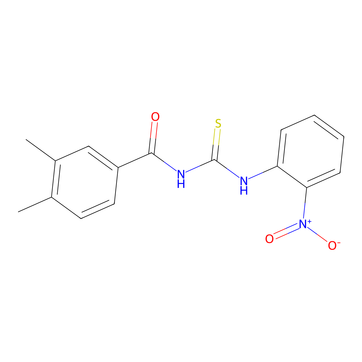 3,4-dimethyl-N-[(2-nitrophenyl)carbamothioyl]benzamide molecular structure, CAS 335213-35-9