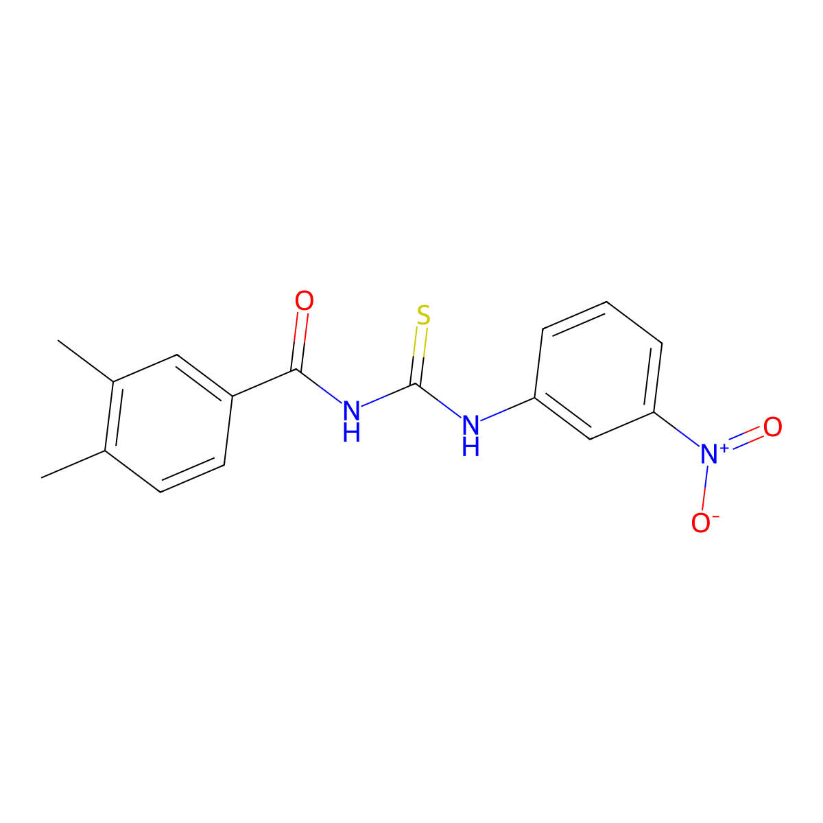 3,4-dimethyl-N-[(3-nitrophenyl)carbamothioyl]benzamide molecular structure, CAS 335213-36-0