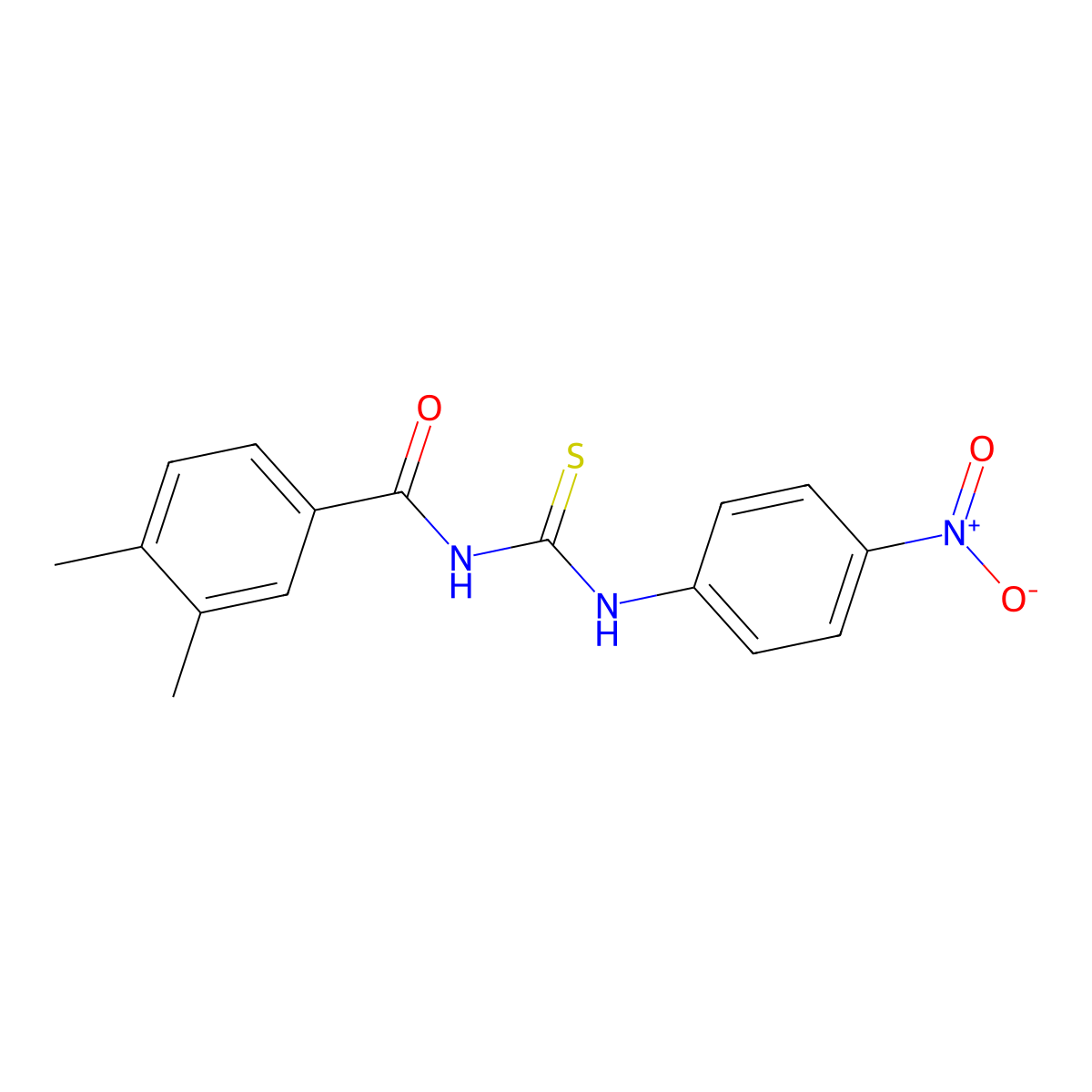 3,4-dimethyl-N-[(4-nitrophenyl)carbamothioyl]benzamide molecular structure, CAS 335213-37-1