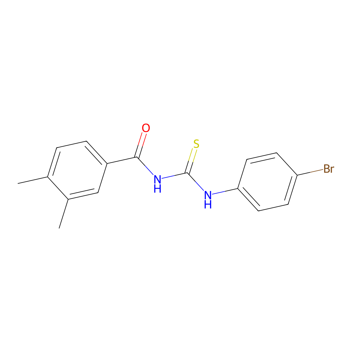 N-[(4-bromophenyl)carbamothioyl]-3,4-dimethylbenzamide molecular structure, CAS 335213-41-7