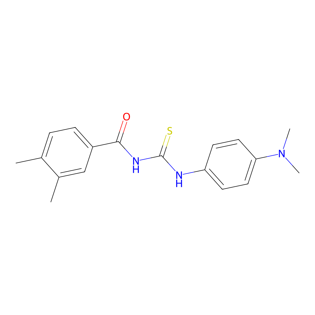 N-[[4-(dimethylamino)phenyl]carbamothioyl]-3,4-dimethylbenzamide molecular structure, CAS 335213-42-8