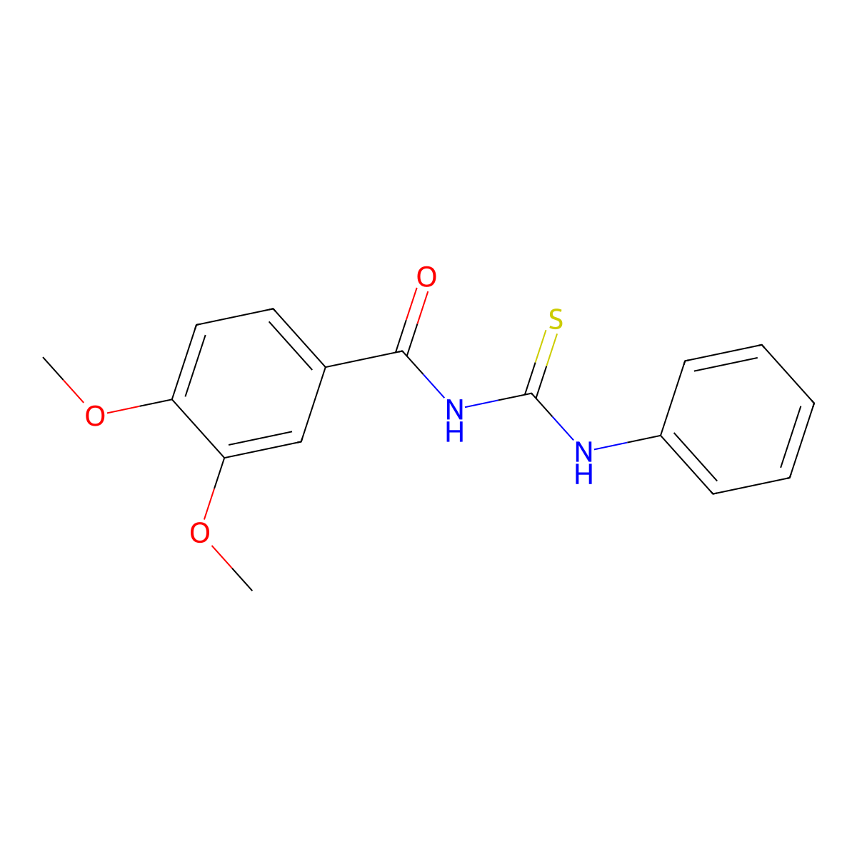 3,4-dimethoxy-N-(phenylcarbamothioyl)benzamide molecular structure, CAS 335214-09-0